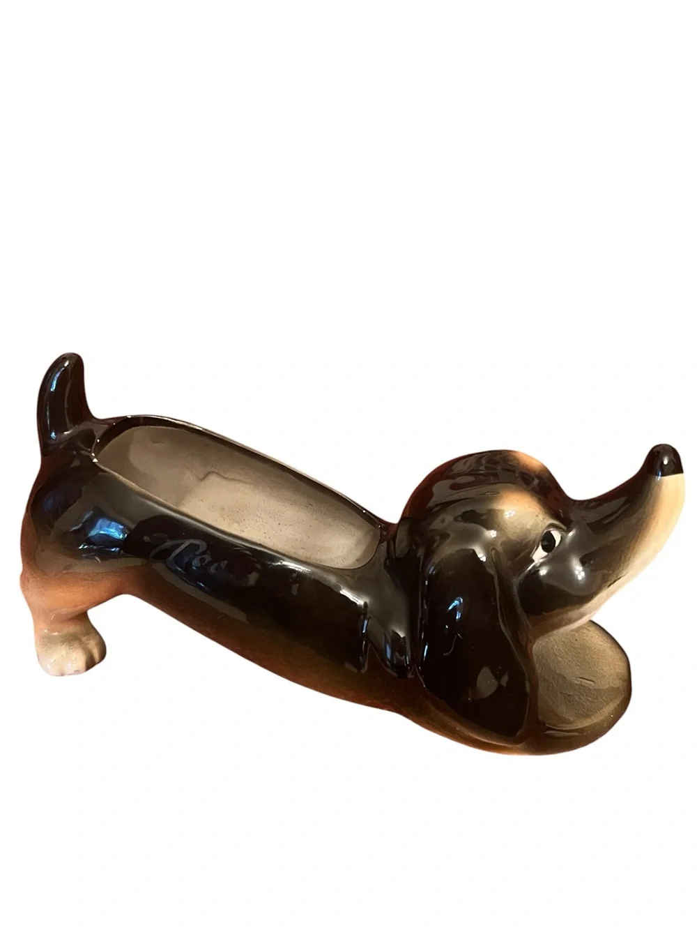 Vintage RELCO Japan Dachshund Dog Ceramic Planter Mid Century Kitsch